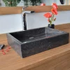 Ocean Line Vasque à poser en marbre noir, Coreal