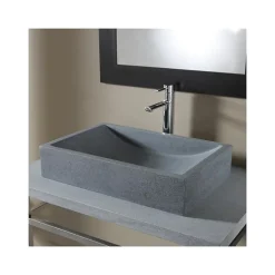 Vasque À Poser|Planète Bain Vasque à poser en pierre naturelle Versailles Gris ardoisé