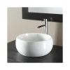 Vasque À Poser|Planète Bain Vasque à poser forme bol en porcelaine blanche