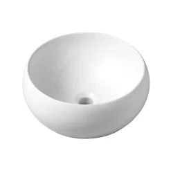 Vasque À Poser|Planète Bain Vasque à poser forme bol en porcelaine blanche