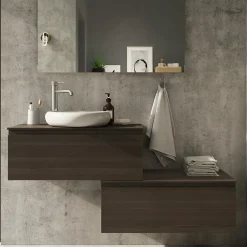 GoodHome Vasque à poser l.40,9 x P.39,6 x H.9,1 cm en céramique, blanc, Kentia