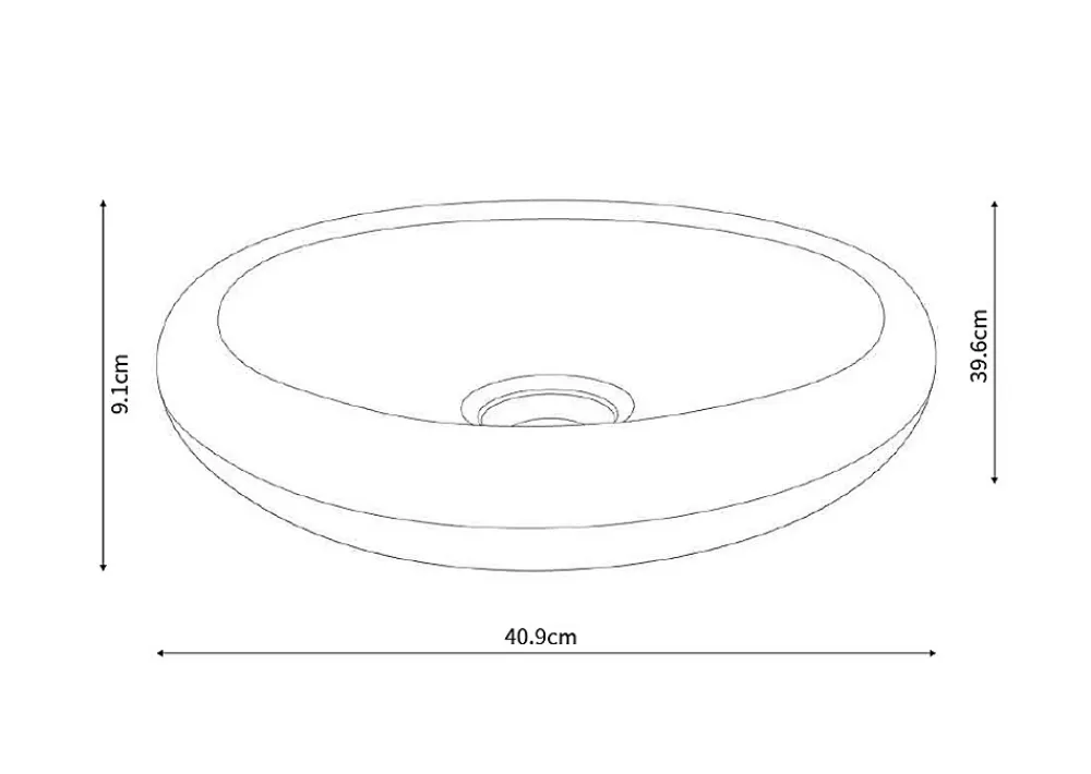 GoodHome Vasque à poser l.40,9 x P.39,6 x H.9,1 cm en céramique, blanc, Kentia