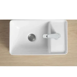 Plan Vasque Lave-Mains|Mob-In Vasque à poser ou à suspendre rectangle en céramique 43x26,5cm