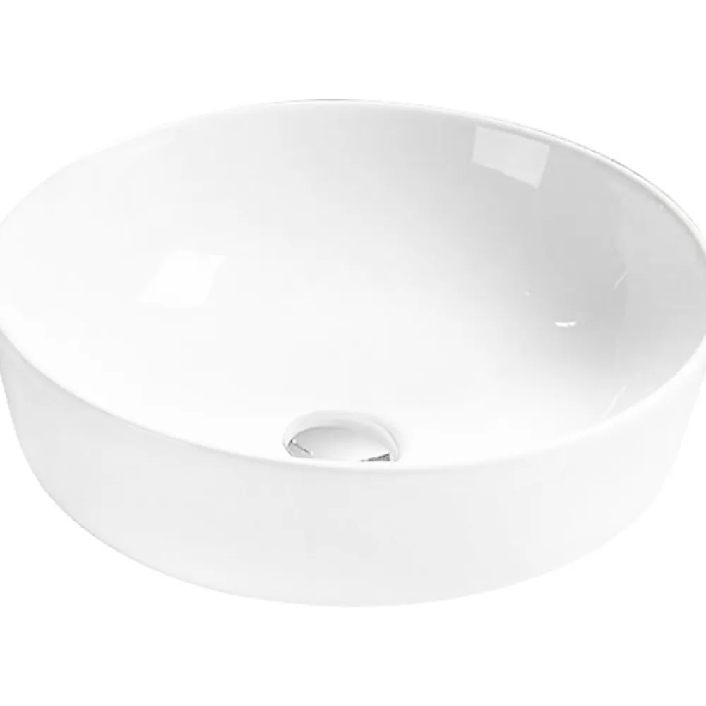 Silla Global Vasque à poser ovale, céramique 41,5x41,5x13,5 cm Blanc