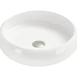 Silla Global Vasque à poser ovale, céramique 41,5x41,5x12 cm Blanc