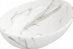 Lavabo|Silla Global Vasque à poser ovale, céramique 40x33x14 cm Blanc