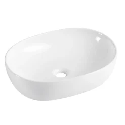 Homesight Vasque à poser ovale céramique blanc Porto