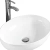 Lavabo|Silla Global Vasque à poser ovale, céramique, 52x39,5x13 cm, blanc