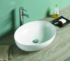 Lavabo|Silla Global Vasque à poser ovale, céramique, 52x39,5x13 cm, blanc