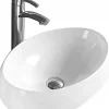 Lavabo|Silla Global Vasque à poser ovale, céramique 60x40x15 cm, Blanc