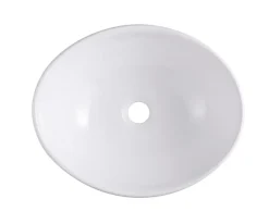 GoodHome Vasque à poser ovale céramique blanche Nessa