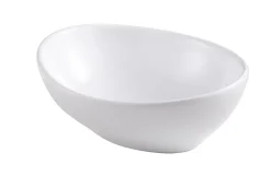 GoodHome Vasque à poser ovale céramique blanche Nessa