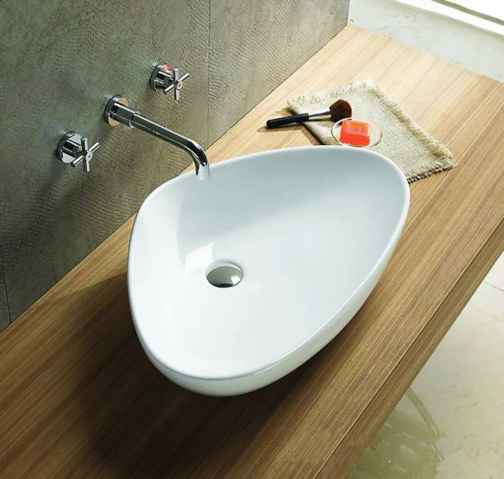 Lavabo|Silla Global Vasque à poser ovale, céramique, 59x39,5x13,5 cm, blanc