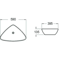 Lavabo|Silla Global Vasque à poser ovale, céramique, 59x39,5x13,5 cm, blanc
