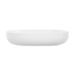GoodHome Vasque à poser ovale céramique blanc brillant Cavally