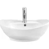Silla Global Vasque à poser ovale, céramique 59x40x20 cm Blanc