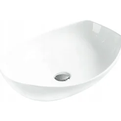 Lavabo|Silla Global Vasque à poser ovale, céramique 56x39,5x15,5 cm Blanc