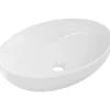 Lavabo|Silla Global Vasque à poser ovale, céramique 50x37x14,5 cm, Blanc