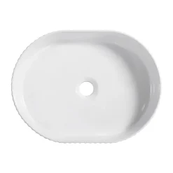 Vasque À Poser|Homesight Vasque à poser ovale céramique blanc brillant l.49 x H.12 cm Linea