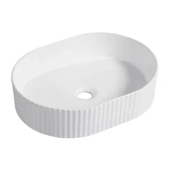 Vasque À Poser|Homesight Vasque à poser ovale céramique blanc brillant l.49 x H.12 cm Linea