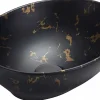 Lavabo|Silla Global Vasque à poser ovale, céramique 40,5x33x14 cm Marbre noir