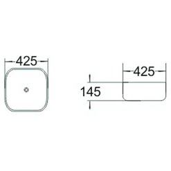 Lavabo|Silla Global Vasque à poser ovale, céramique 42,5x42,5x14,5 cm Blanc