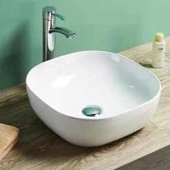 Lavabo|Silla Global Vasque à poser ovale, céramique 42,5x42,5x14,5 cm Blanc