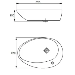Vasque À Poser|Planète Bain Vasque à poser ovale en céramique blanche