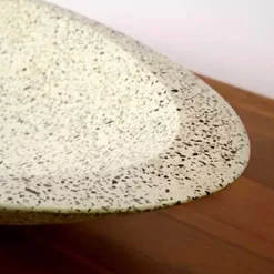 Vasque À Poser|Autres Vasque à poser ovale grise en Terrazzo pour salle de bain élégante