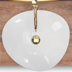 Vasque À Poser|Rea Vasque À Poser And White Oval