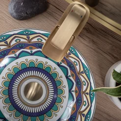 Vasque À Poser|Rea Vasque À Poser Aztec Blue Round