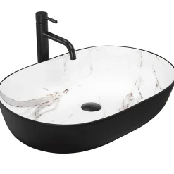 Vasque À Poser|Rea Vasque À Poser Cleo 61 /Aiax Black Oval
