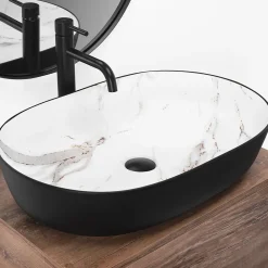 Vasque À Poser|Rea Vasque À Poser Cleo 61 /Aiax Black Oval