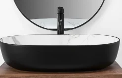Vasque À Poser|Rea Vasque À Poser Cleo 61 /Aiax Black Oval