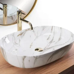 Rea Vasque À Poser Cleo 61 Shiny Aiax White Oval