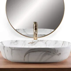 Rea Vasque À Poser Cleo 61 Shiny Aiax White Oval