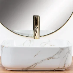 Vasque À Poser|Rea Vasque À Poser Demi Mini Shiny Aiax White Rectangle