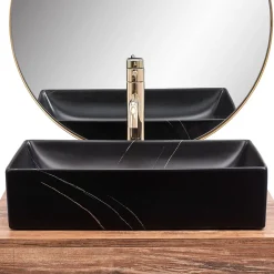 Vasque À Poser|Rea Vasque À Poser Inga Marble- Nablatowa Black Rectangle