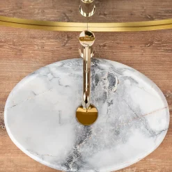 Vasque À Poser|Rea Vasque À Poser Linda Granit White Oval