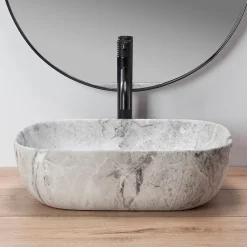 Vasque À Poser|Rea Vasque À Poser Livia Stone Beige Rectangle