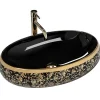 Rea Vasque À Poser Meryl Black Gold Oval