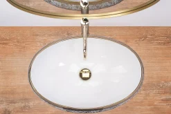 Vasque À Poser|Rea Vasque À Poser Meryl White Gold Oval