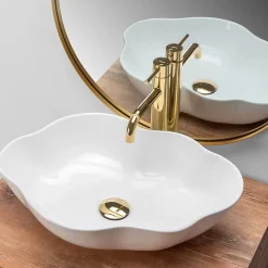 Vasque À Poser|Rea Vasque À Poser Pearl White Oval