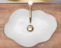 Rea Vasque À Poser Pearl White Gold Oval