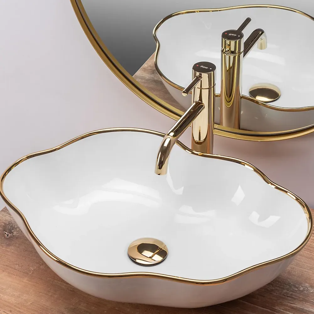 Rea Vasque À Poser Pearl White Gold Oval