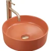 Vasque À Poser|Rea Vasque À Poser Sami Terra Orange Round