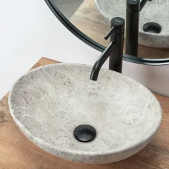 Vasque À Poser|Rea Vasque À Poser Sofia Light Stone Grey Oval