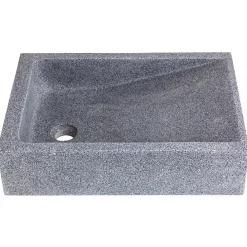 Vasque À Poser|Planète Bain Vasque à poser rectangle en pierre naturelle