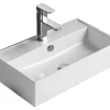 Silla Global Vasque à poser rectangulaire, céramique 55x32x13 cm Blanc