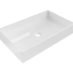 Lavabo|Silla Global Vasque à poser rectangulaire, céramique 60x37x11 cm Blanc